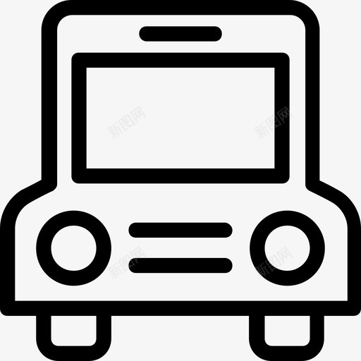校车汽车巴士交通工具图标svg_新图网 https://ixintu.com 交通工具 学校和教育平滑线图标 校车 汽车巴士 车辆