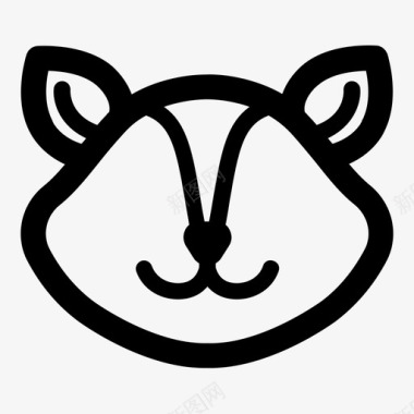 狐狸动物狐狸脸图标图标