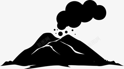 火山风景山图标svg_新图网 https://ixintu.com 山 火山 风景