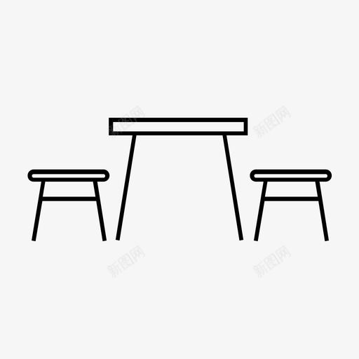 餐桌餐厅家具图标svg_新图网 https://ixintu.com 家具 餐厅 餐桌