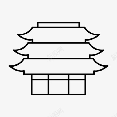 神道教寺庙教堂纪念碑图标图标