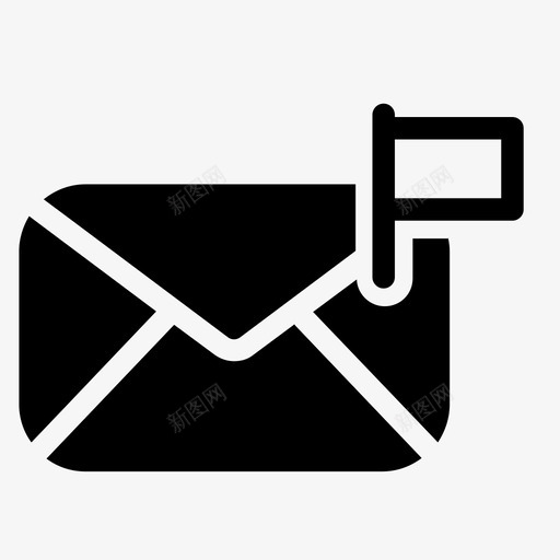 标志信息电子邮件信封图标svg_新图网 https://ixintu.com 信封 标志信息 电子邮件 线性方形填充