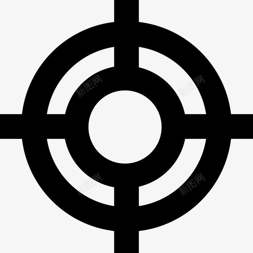 十字准线瞄准光标图标svg_新图网 https://ixintu.com 光标 光标和点 十字准线 对象 指针 瞄准 锁定