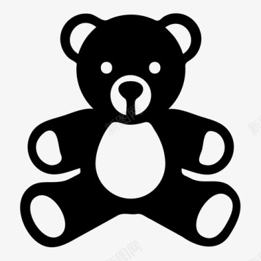 泰迪熊宝贝孩子图标图标