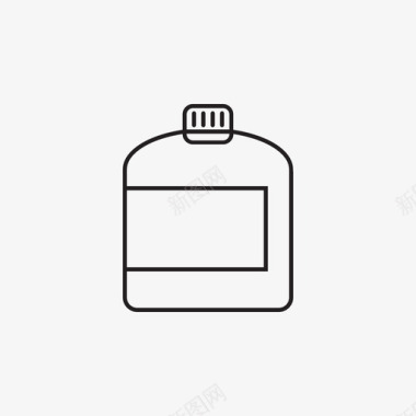 瓶子美容清洁剂图标图标