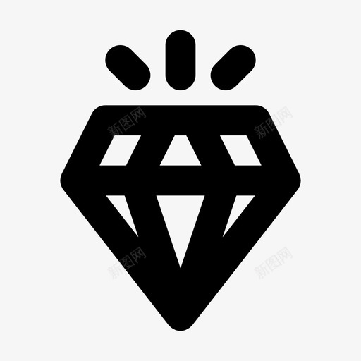 钻石珠宝高级图标svg_新图网 https://ixintu.com 材料图标服务质量 珠宝 钻石 高级