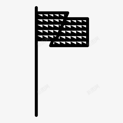 挥舞旗成就标记图标svg_新图网 https://ixintu.com 信号 图案旗 成就 挥舞旗 标记 锯齿状