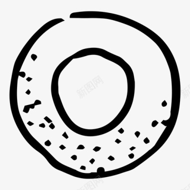 甜甜圈涂鸦轮胎图标图标