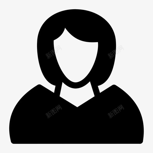 女性性别女孩图标svg_新图网 https://ixintu.com 女孩 女性 性别 用户