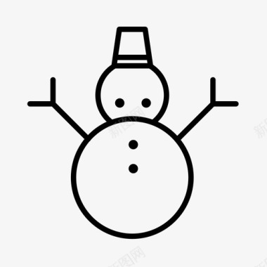 雪人圣诞雪人帽子图标图标
