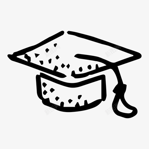 毕业帽大学涂鸦图标svg_新图网 https://ixintu.com 大学 毕业帽 涂鸦 涂鸦收藏 灰泥板