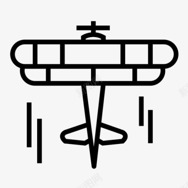 双翼飞机飞机飞行图标图标