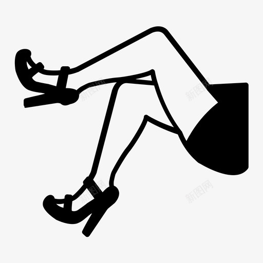 腿高跟鞋性感图标svg_新图网 https://ixintu.com 女人 性感 腿 高跟鞋