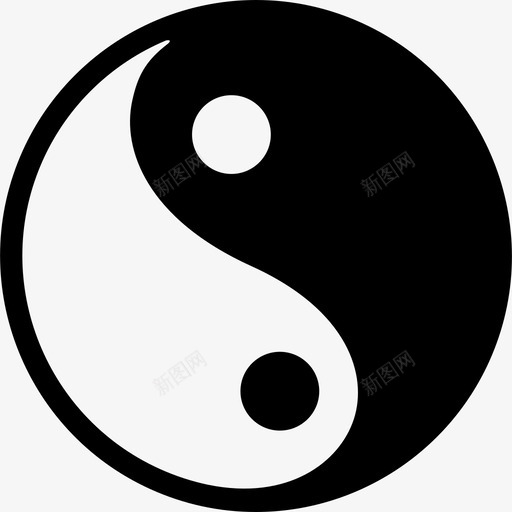 阴阳符号形状日本文化图标svg_新图网 https://ixintu.com 形状 日本文化 阴阳符号