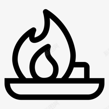 烧火食物图标图标