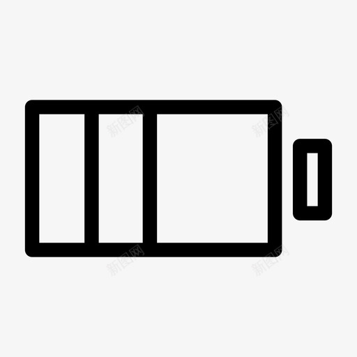 电池2巴电池电池条图标svg_新图网 https://ixintu.com 2巴电池 两条电池 充电电池 电池 电池条