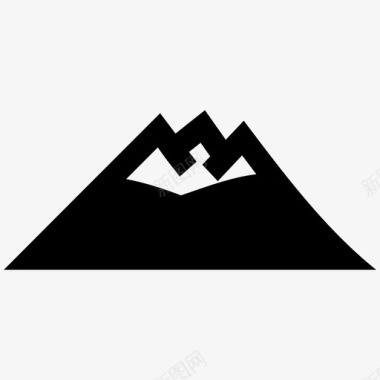 高山探险露营图标图标