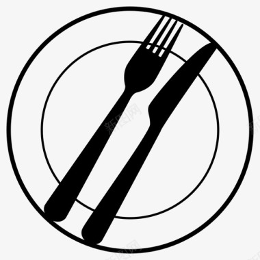 盘子晚餐食物图标图标