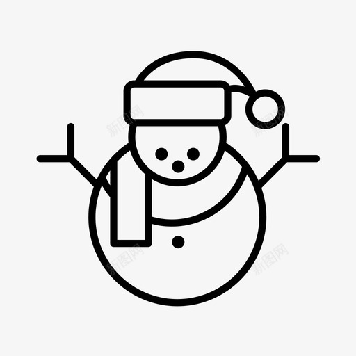 雪人圣诞雪人帽子图标svg_新图网 https://ixintu.com 冬天 围巾 圣诞套装4 圣诞雪人 帽子 雪人