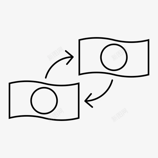 货币兑换互换交易图标svg_新图网 https://ixintu.com 互换 交易 货币兑换 金融四季
