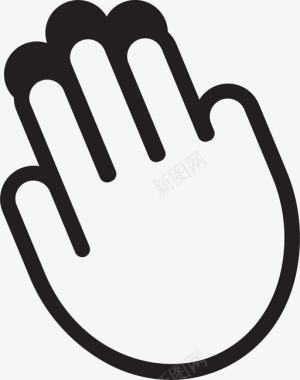 三指滚动手指手势图标图标