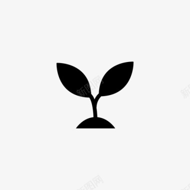 植物生长叶子图标图标