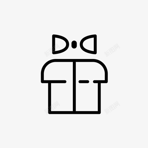 礼物蝴蝶结包装纸图标svg_新图网 https://ixintu.com 包装纸 圣诞套装3 礼物 蝴蝶结