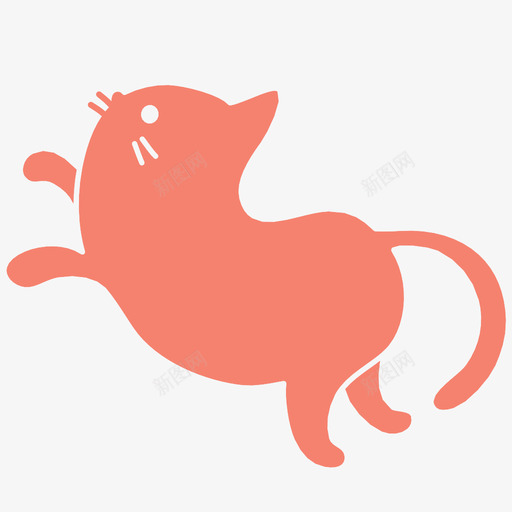 猫跳可爱猫图标svg_新图网 https://ixintu.com 可爱 宠物 猫 猫的力量 猫跳