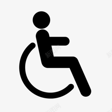 无障碍残疾人残疾人标志图标图标