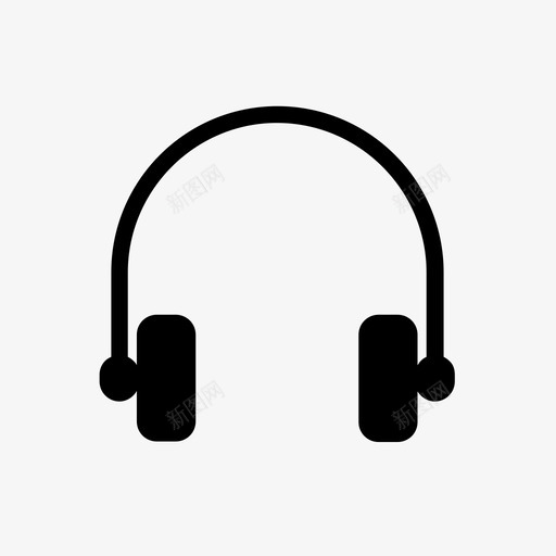 耳机听音乐图标svg_新图网 https://ixintu.com 听音乐 耳机