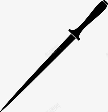 剑长时间的尖锐的战斗图标图标
