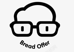 面包求职标准字logo2面包求职 黄色镂空 web logo2高清图片
