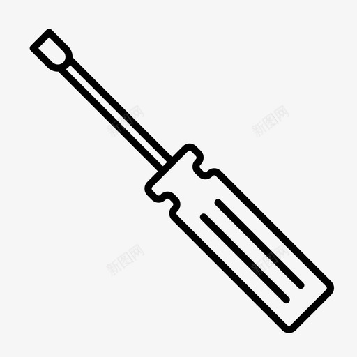 螺丝刀建筑工建筑图标svg_新图网 https://ixintu.com 工具 工具箱 建筑 建筑工 翻新 螺丝刀
