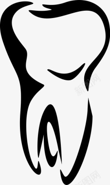 牙齿坚硬器官图标图标