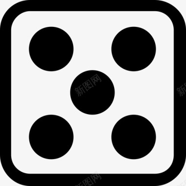 掷骰子五图标图标