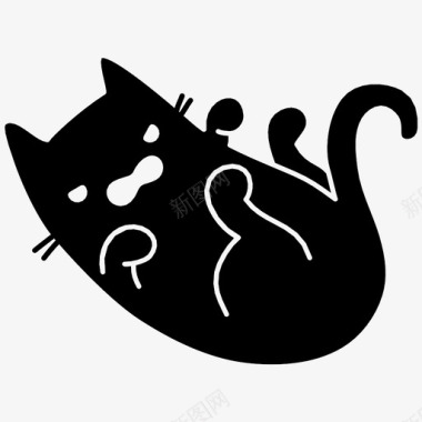 猫嘶嘶可爱猫图标图标
