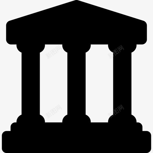 银行标志建筑物我的学校图标svg_新图网 https://ixintu.com 建筑物 我的学校 银行标志