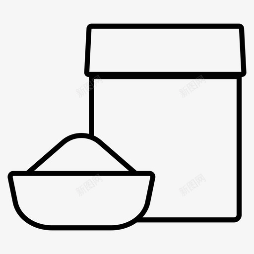 糖烘焙烹饪配料图标svg_新图网 https://ixintu.com 小麦粉 烘焙 烹饪配料 糖 面粉