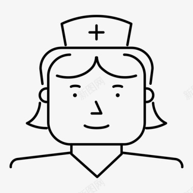 护士医生女性图标图标