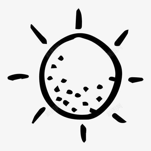 太阳涂鸦光线图标svg_新图网 https://ixintu.com 光线 太阳 涂鸦 涂鸦收藏