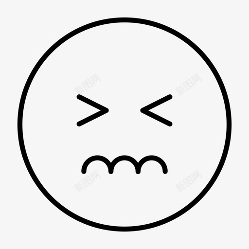 恨困惑表情图标svg_新图网 https://ixintu.com 困惑 恨 情绪 笑脸 表情