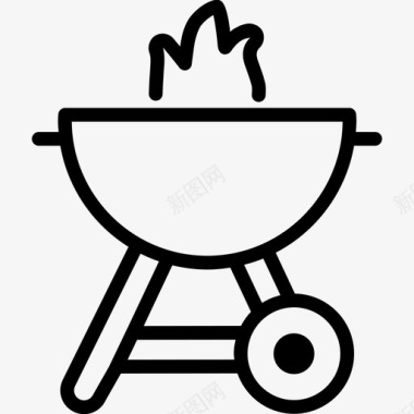 烧烤木炭烹饪图标图标