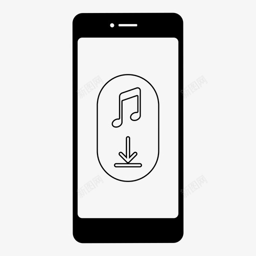 离线保存音乐流媒体图标svg_新图网 https://ixintu.com it 下载 流媒体 离线保存音乐
