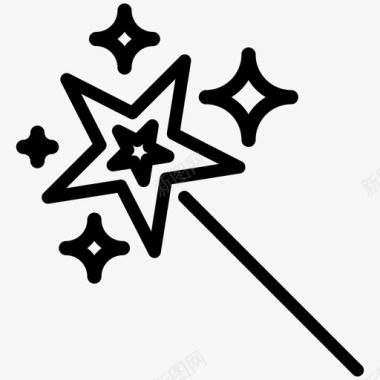 魔杖巫师棍子图标图标