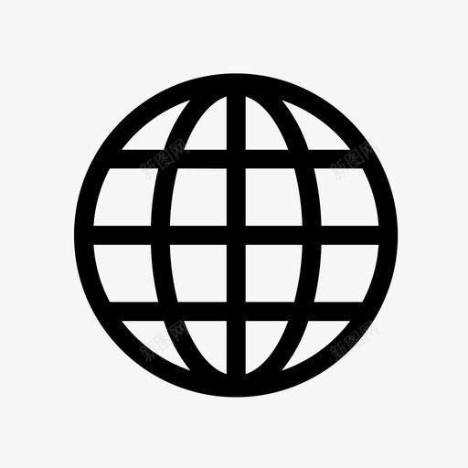 网络地球互联网世界图标svg_新图网 https://ixintu.com 世界 互联网 网络地球