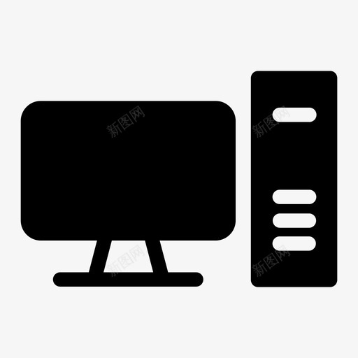 台式电脑显示器个人电脑图标svg_新图网 https://ixintu.com 个人电脑 台式电脑 显示器
