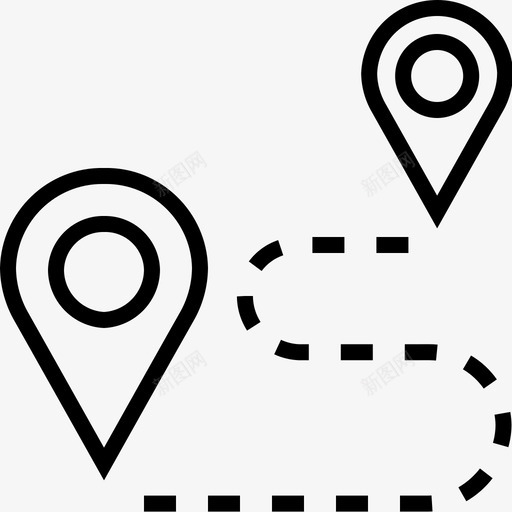 路线目的地地图图标svg_新图网 https://ixintu.com 地图 目的地 路线