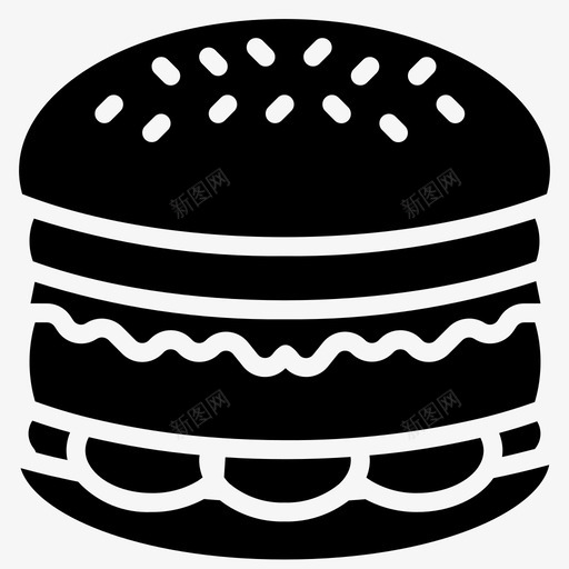 汉堡奶酪双人包图标svg_新图网 https://ixintu.com 双人包 奶酪 汉堡 火腿 食品 食品和饮料固体