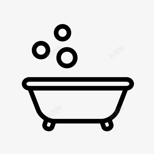 浴缸浴室泡泡浴图标svg_新图网 https://ixintu.com 住宿设施 按摩浴缸 泡泡浴 浴室 浴缸