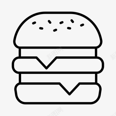 汉堡快餐高脂肪食品图标图标
